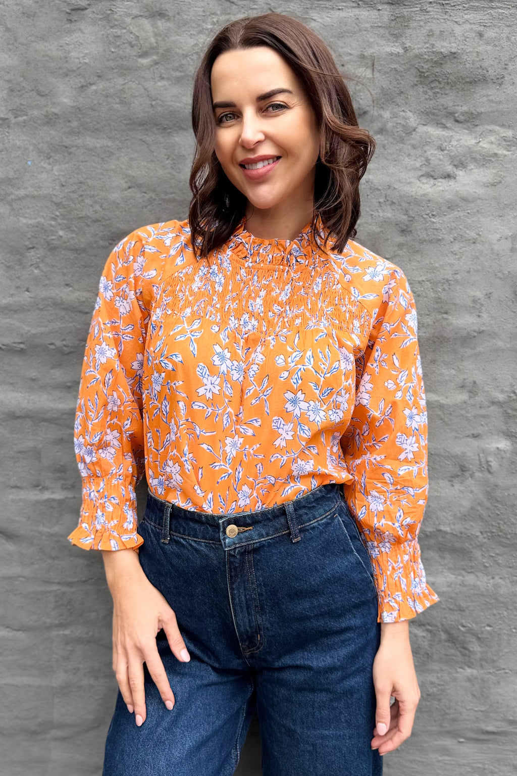 Marceena Blouse In Marigold
