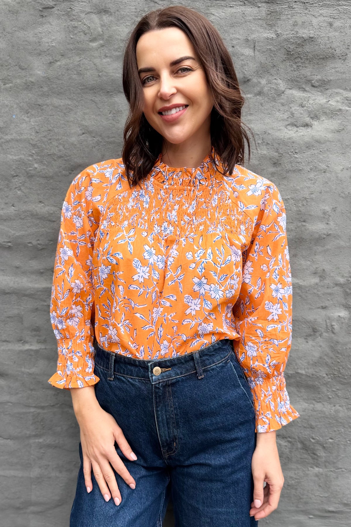 Marceena Blouse In Marigold