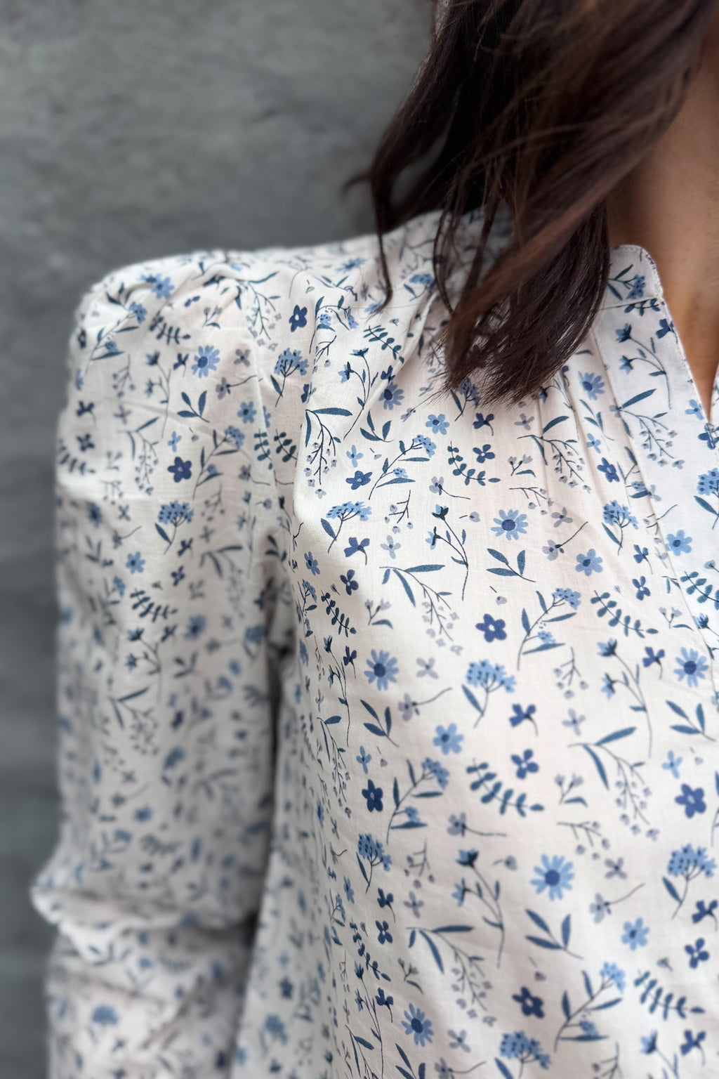 Ophelia Blouse In Blissful Blue Floral