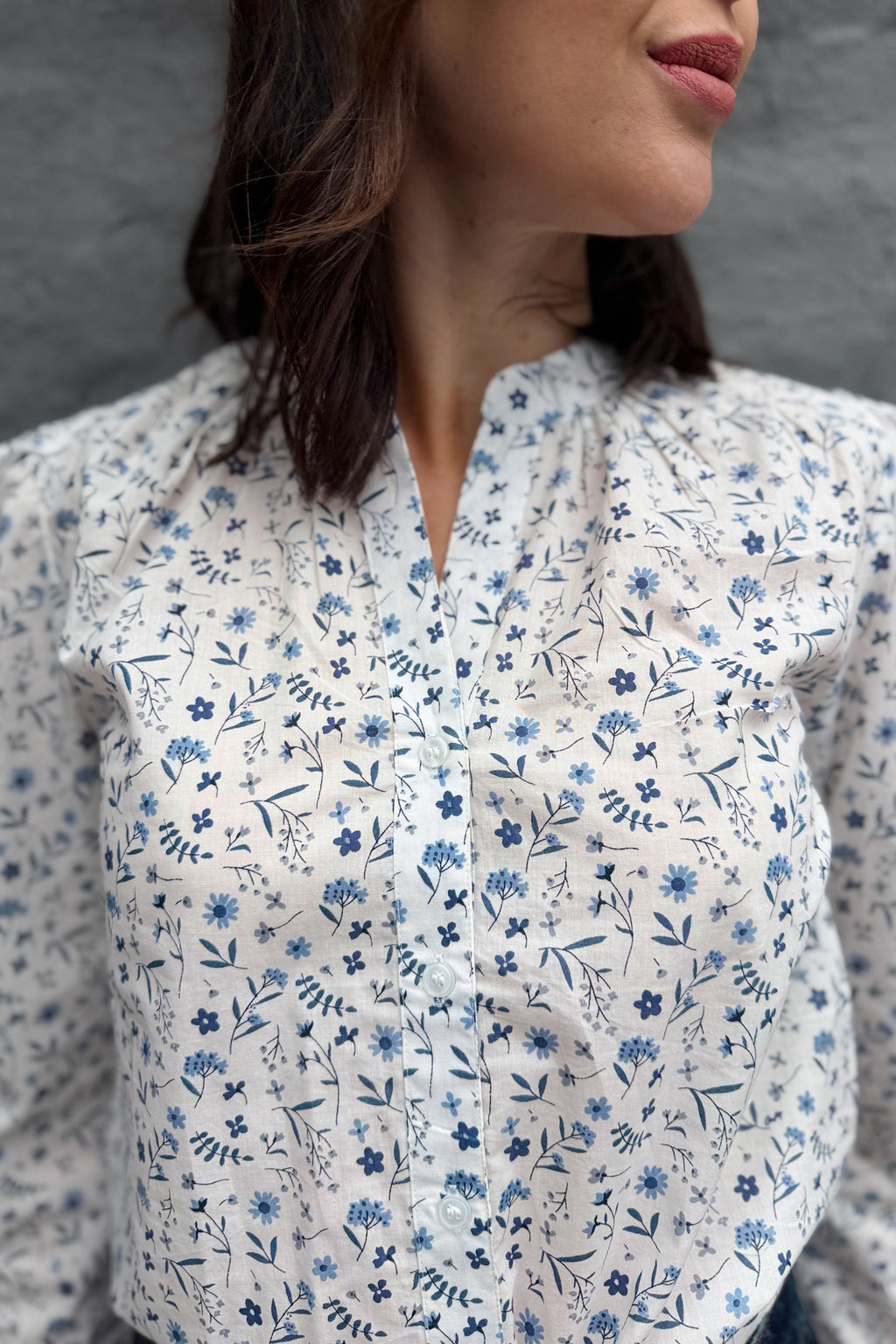 Ophelia Blouse In Blissful Blue Floral
