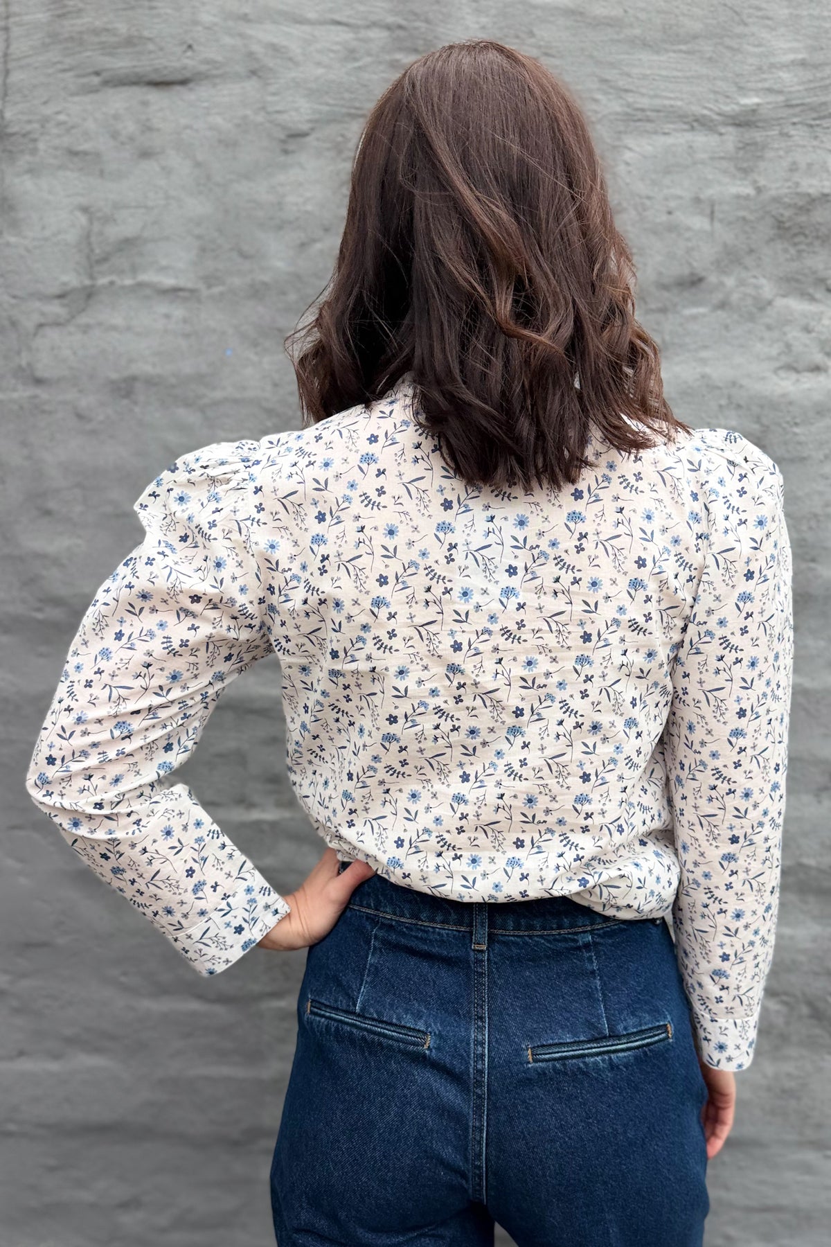 Ophelia Blouse In Blissful Blue Floral
