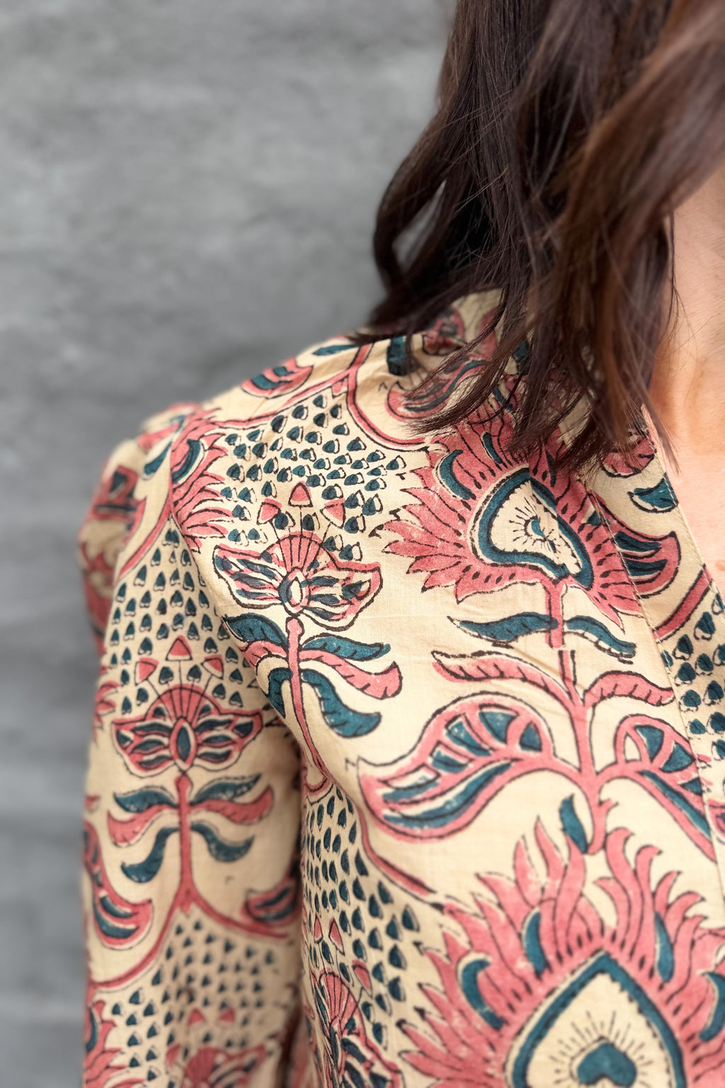 Ophelia Blouse In Rosey Teal