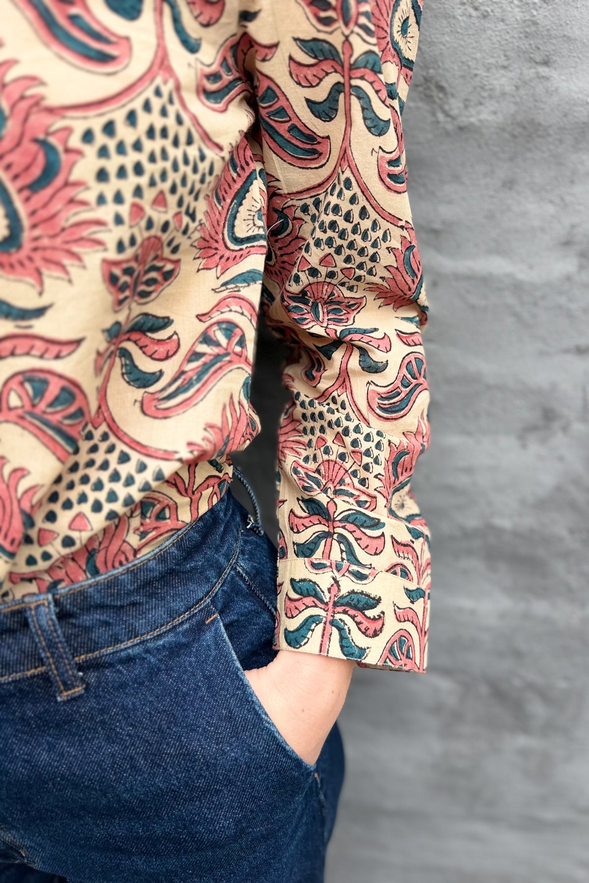 Ophelia Blouse In Rosey Teal
