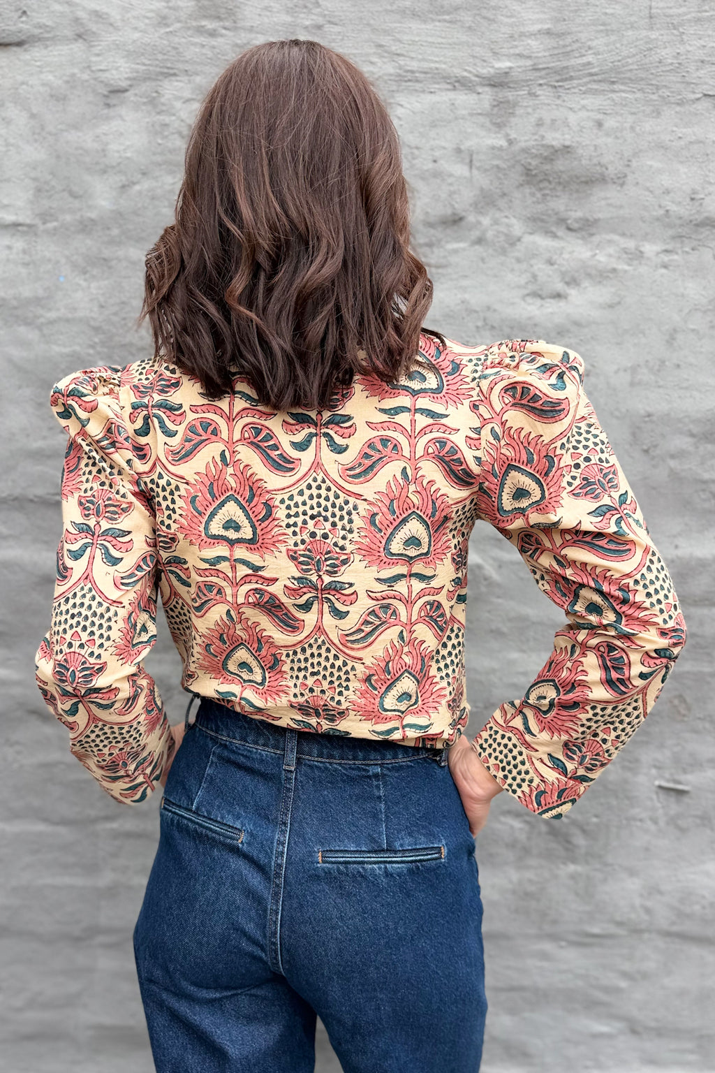 Ophelia Blouse In Rosey Teal