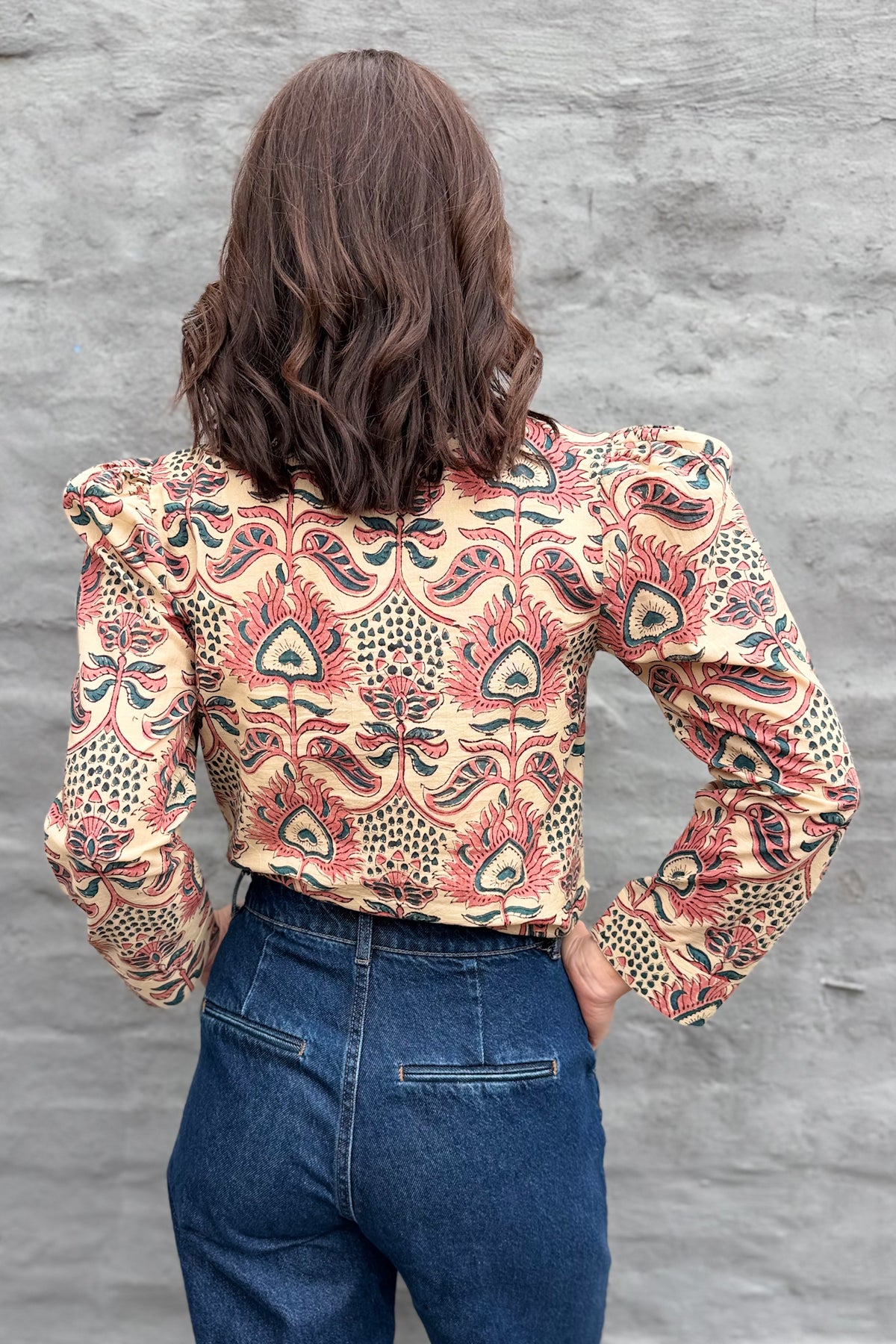 Ophelia Blouse In Rosey Teal