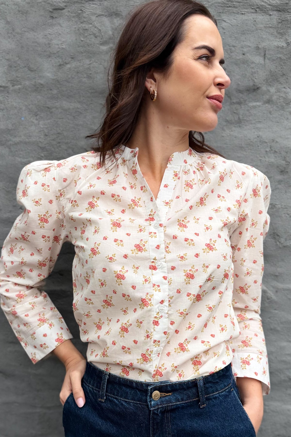 Ophelia Blouse In Antique Rose