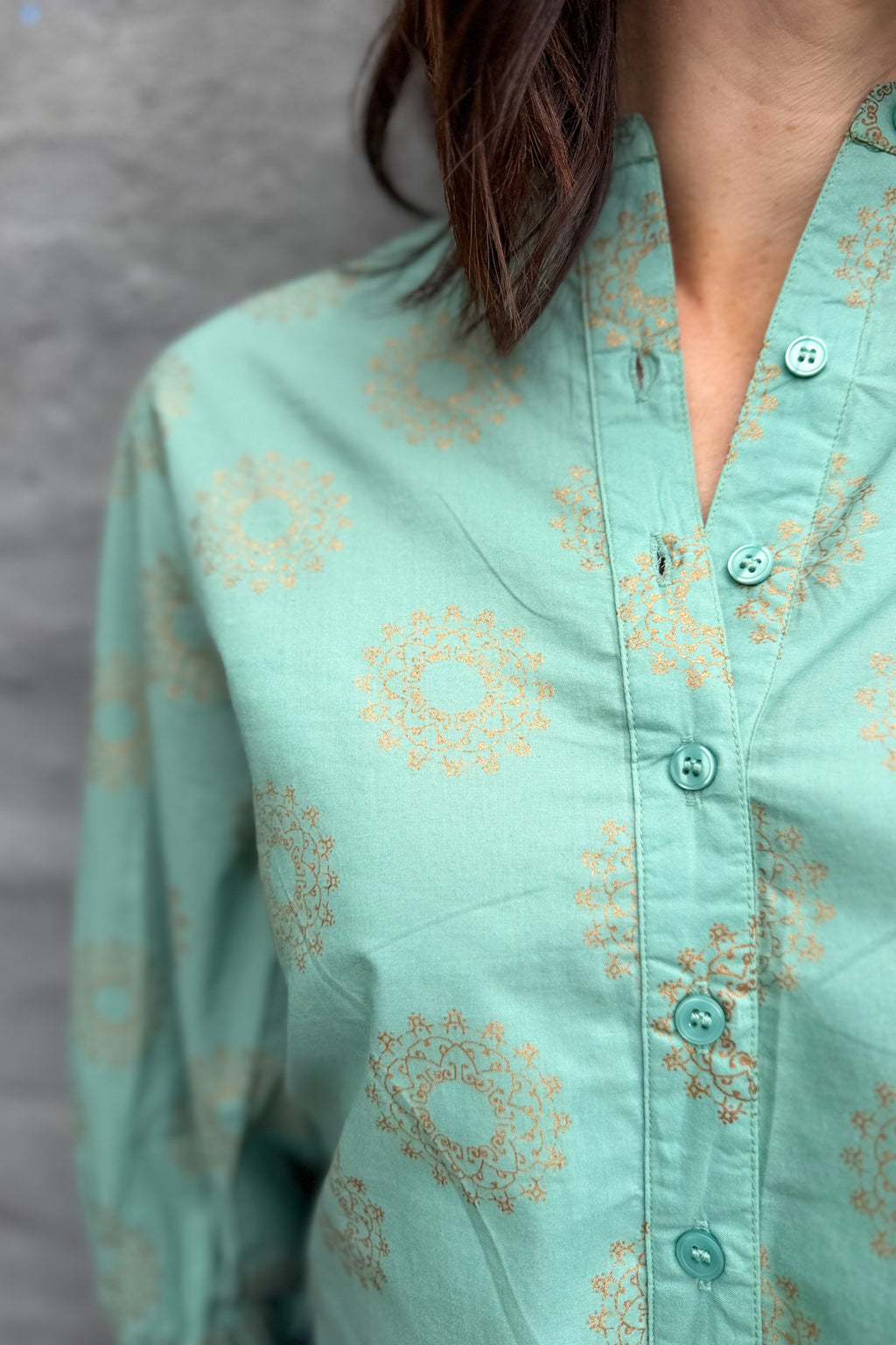 Mandala Blouse In Sage