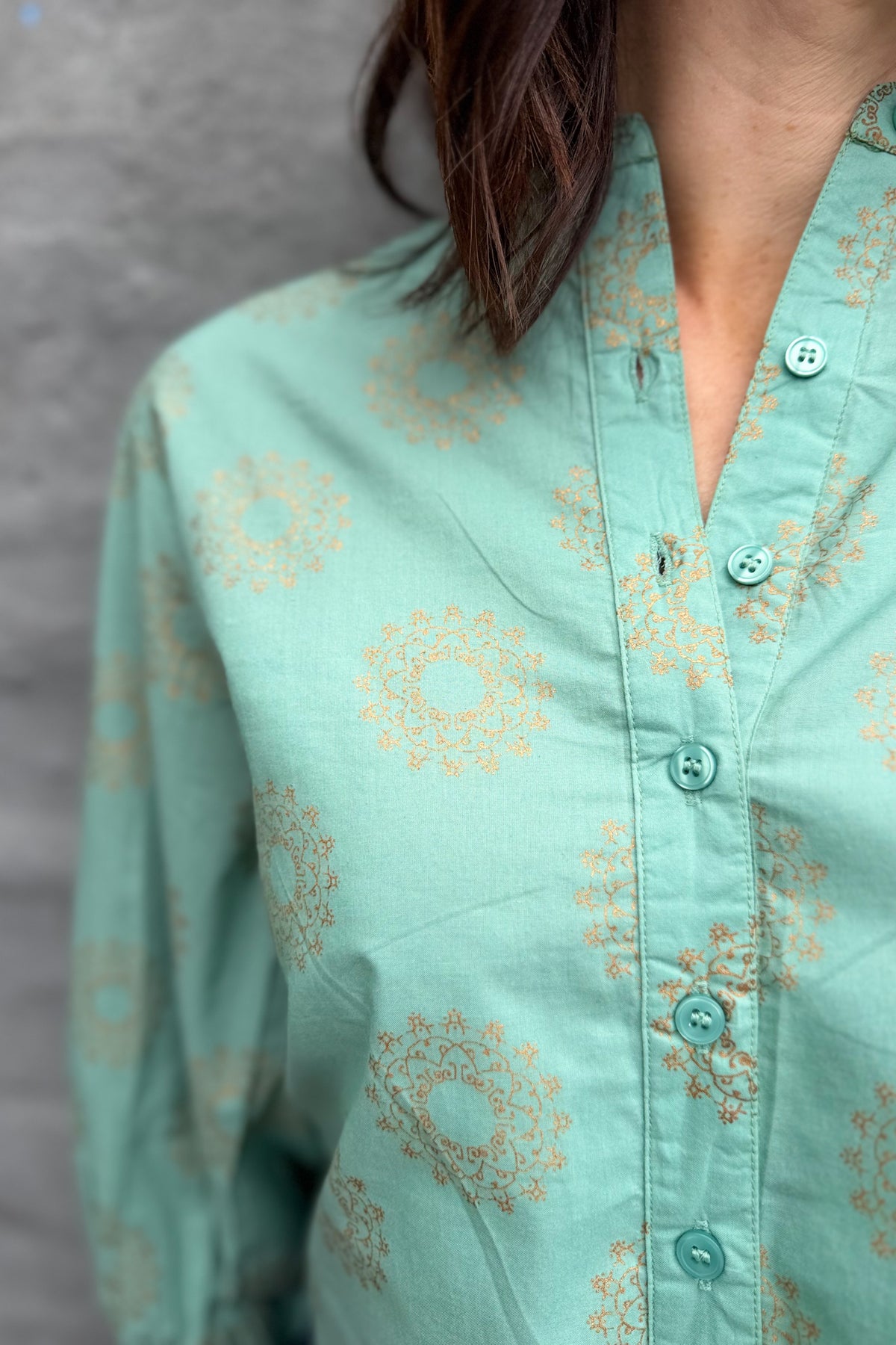 Mandala Blouse In Sage