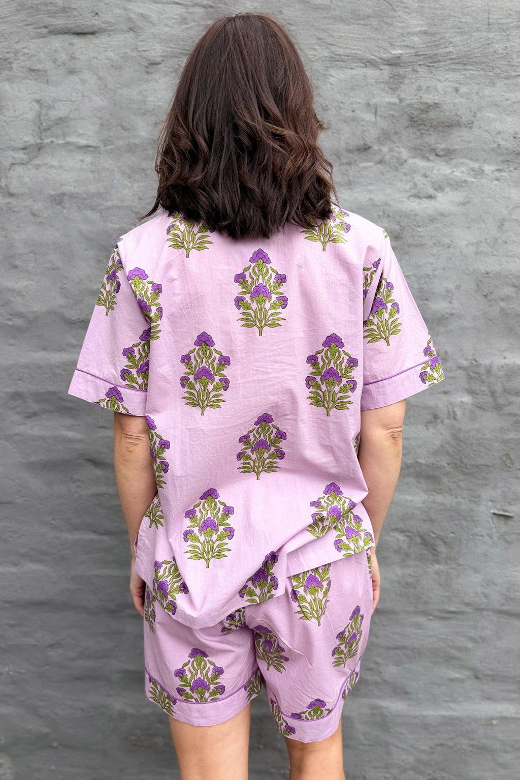 Short Pyjamas In Lilac Floral