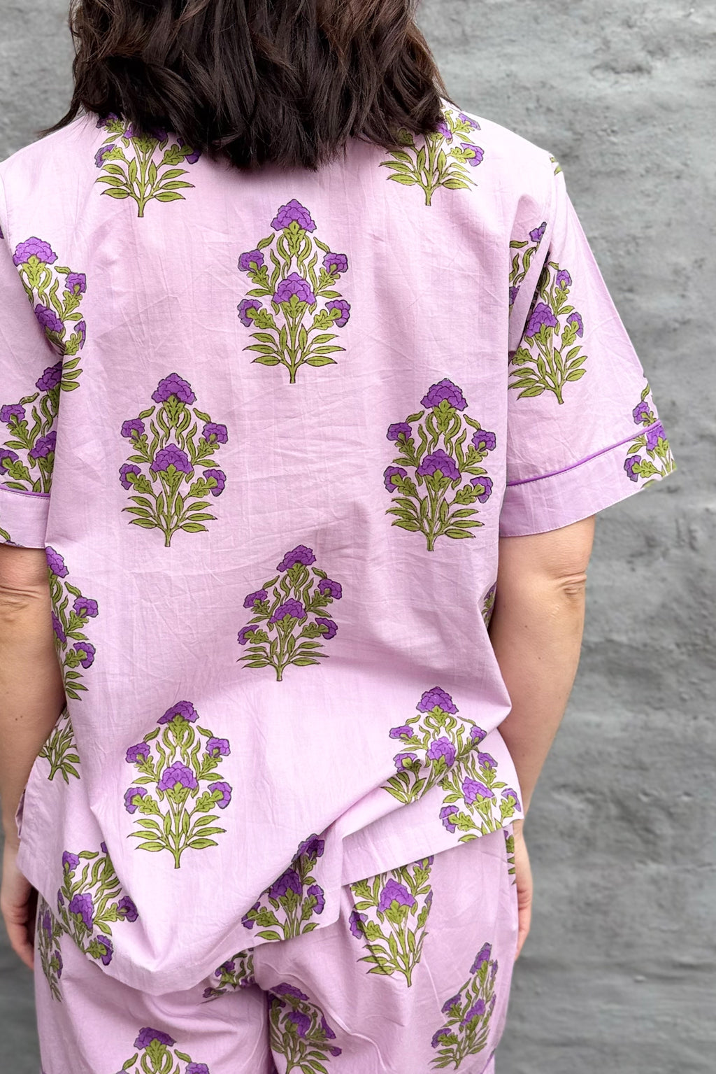 Short Pyjamas In Lilac Floral