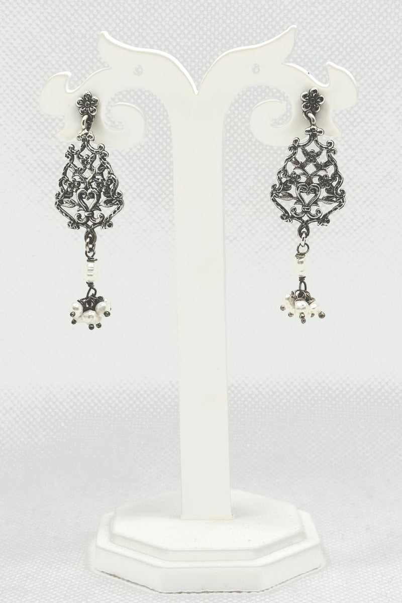 Sterling Silver Mayra Earrings In Pearl