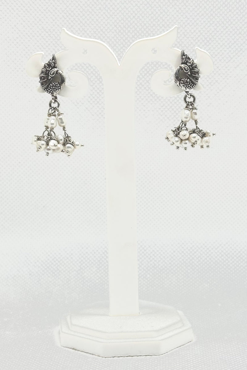 Sterling Silver & Pearl Darika Earrings