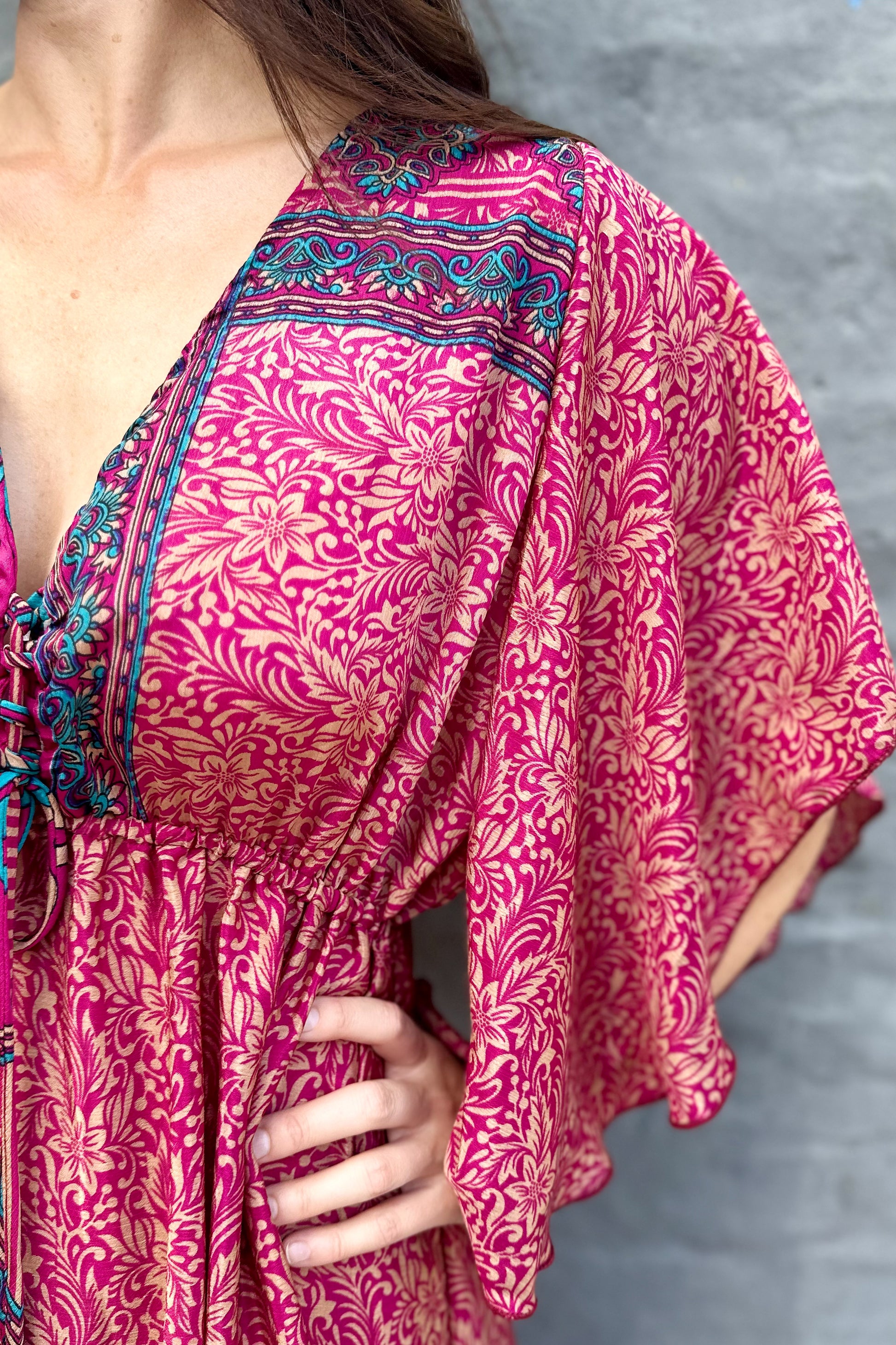 Aurora Dress In Cerise Lily