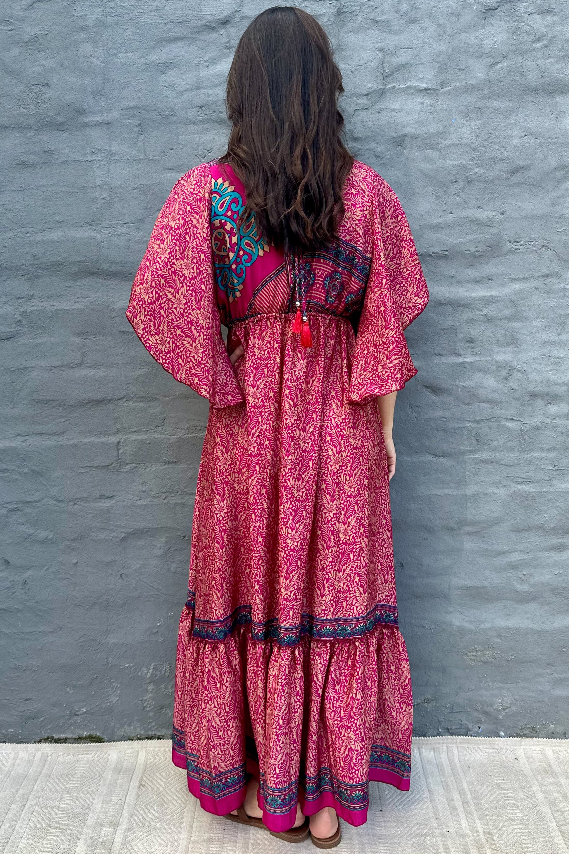Aurora Dress In Cerise Lily