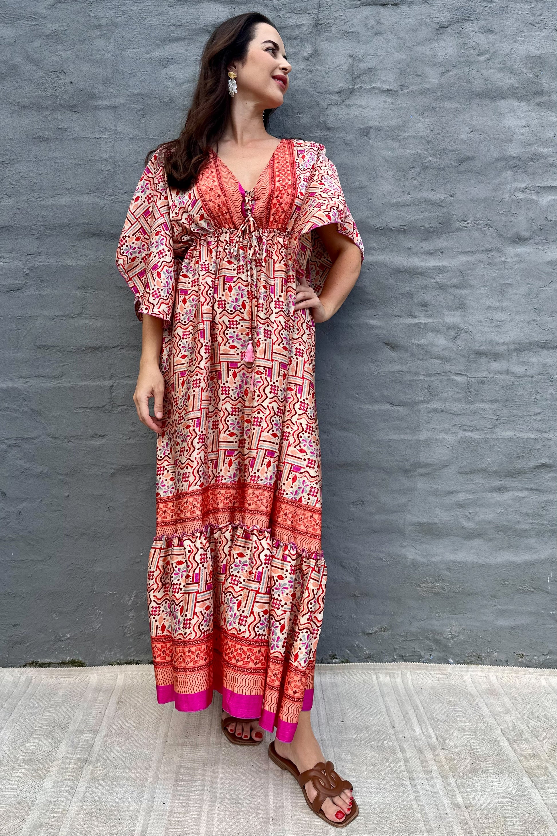 Aurora Dress In Geometric Glow