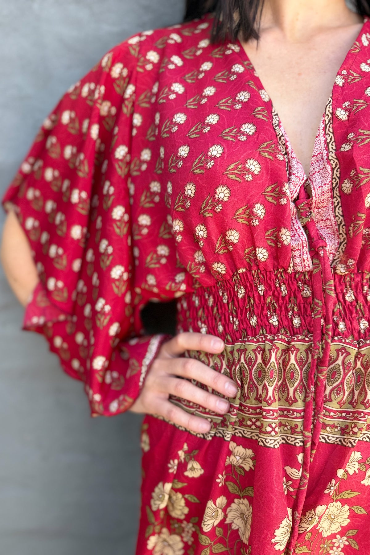 Aurora Dress In Scarlet Gold