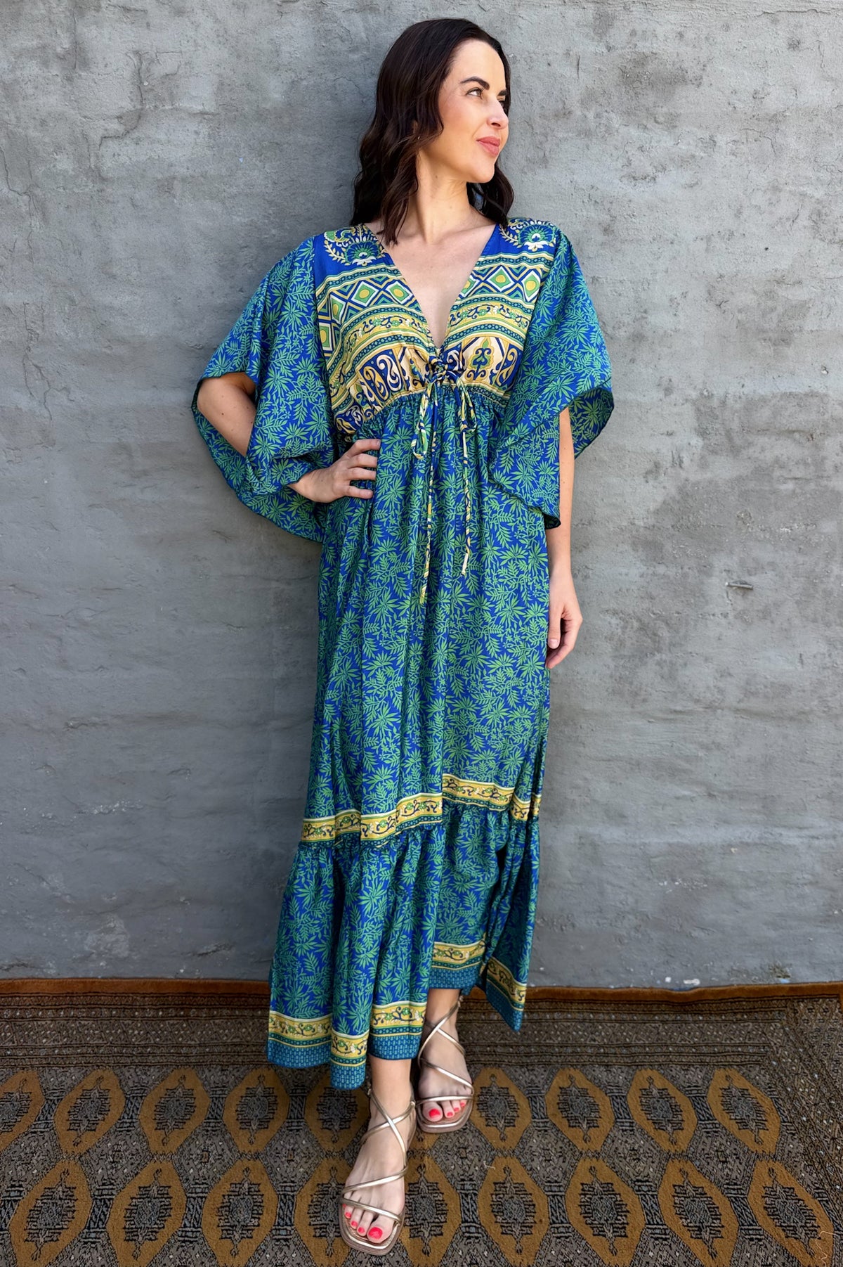 Aurora Dress In Sapphire Jungle