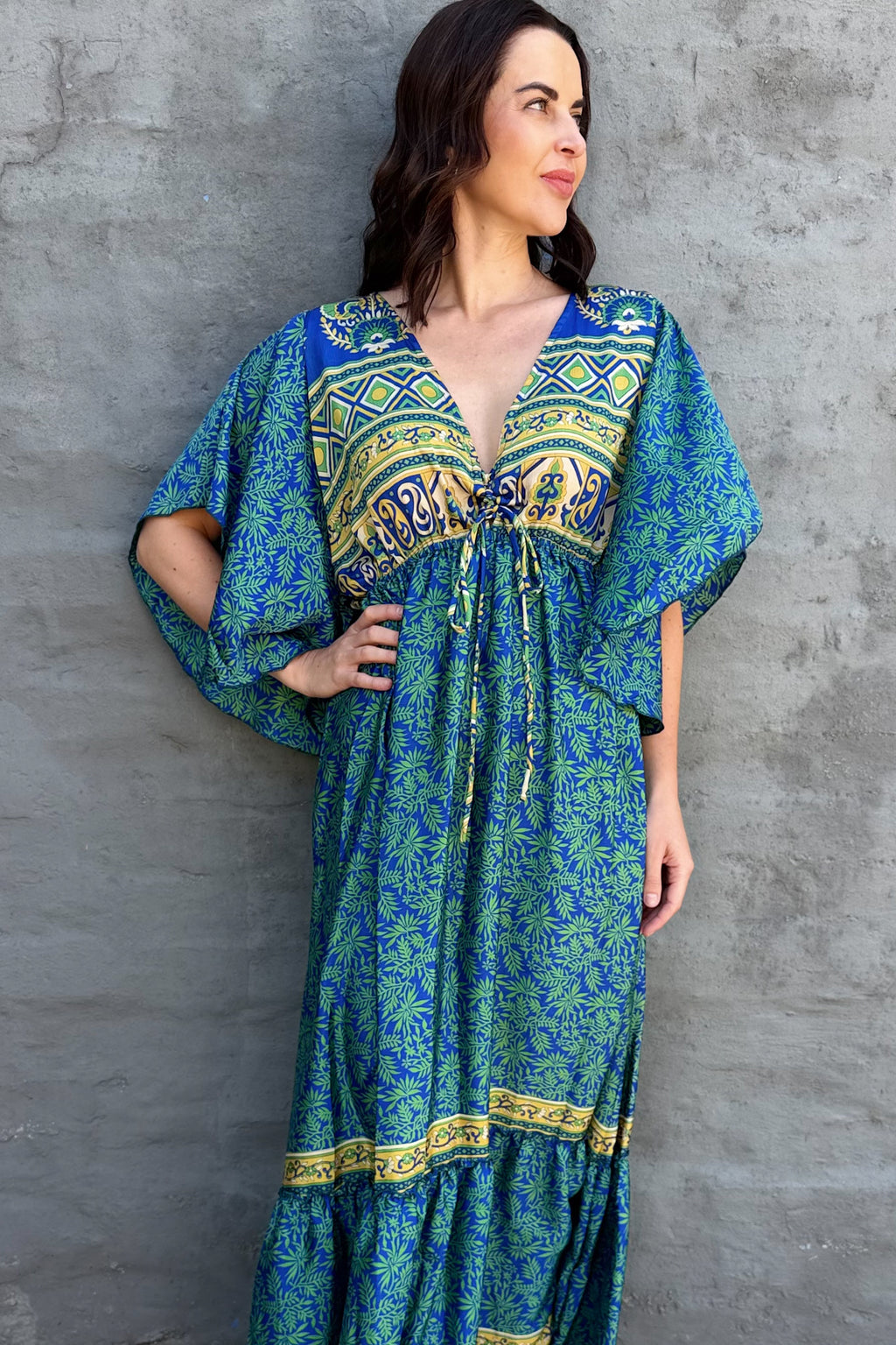 Aurora Dress In Sapphire Jungle
