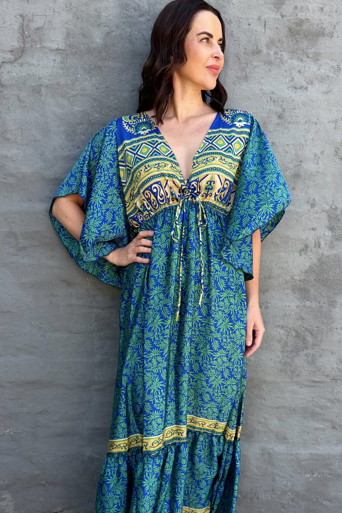 Aurora Dress In Sapphire Jungle