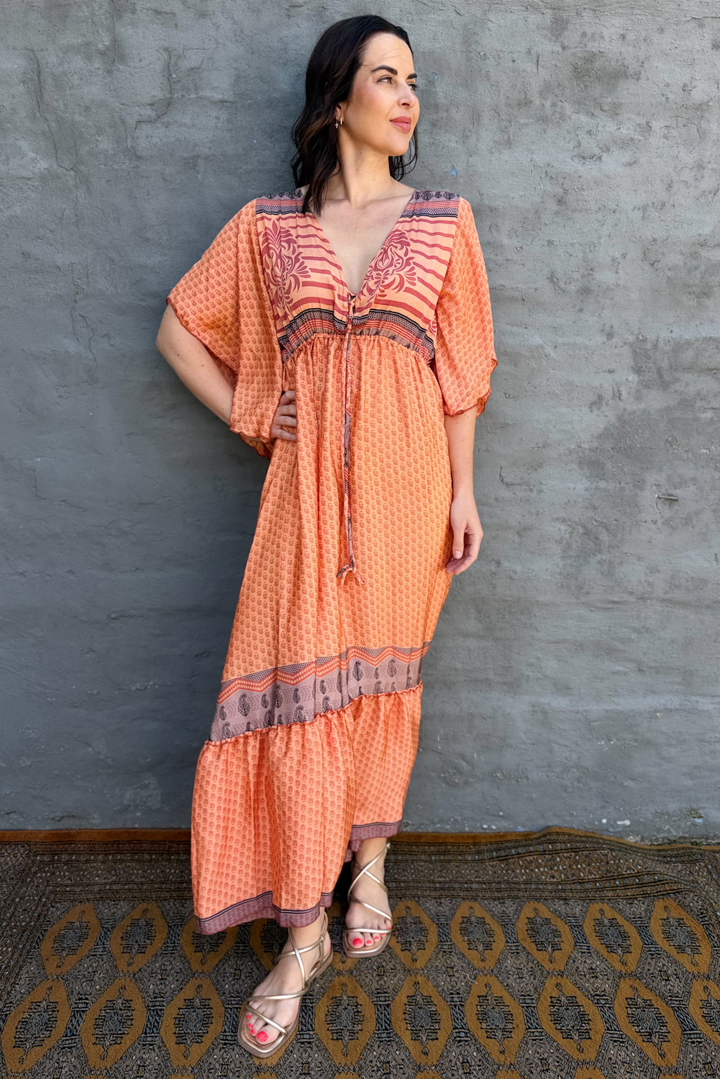 Aurora Dress In Pretty Papaya