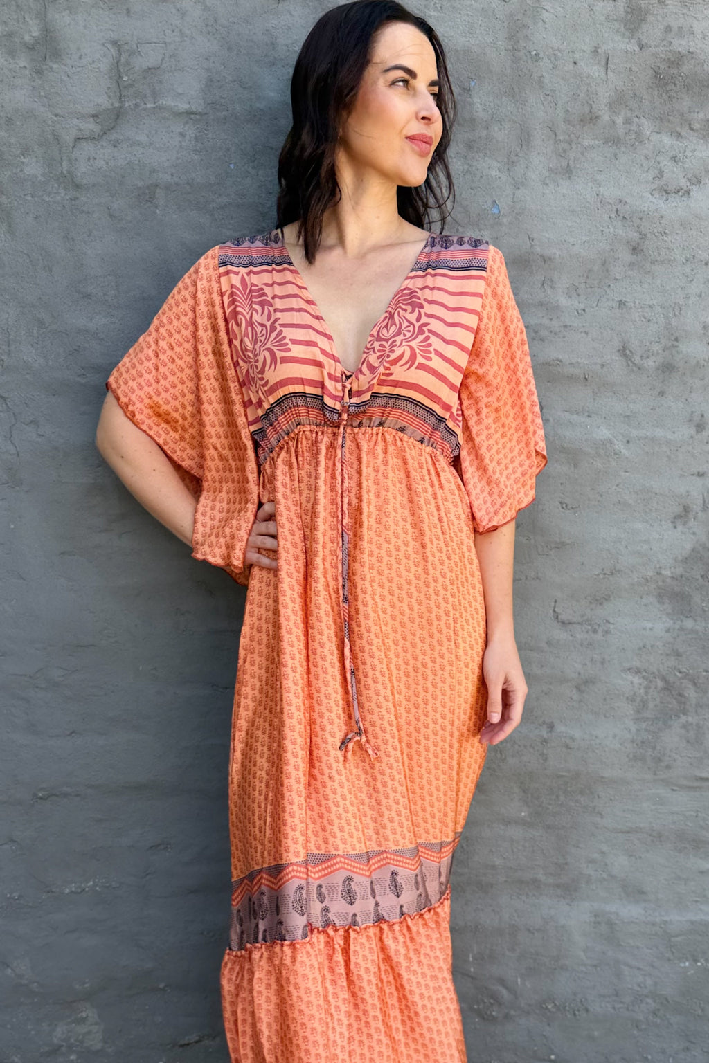 Aurora Dress In Pretty Papaya