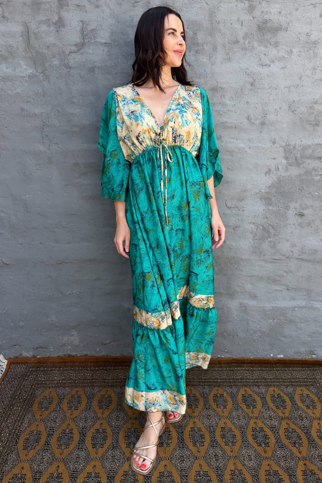 Aurora Dress In Sea Green