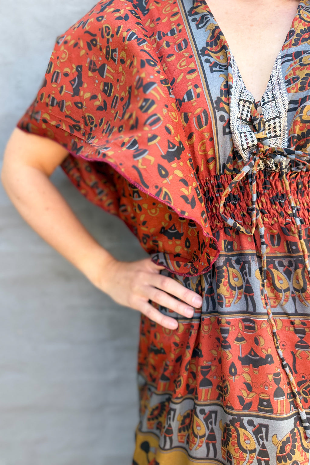 Aurora Dress In Burnt Brick