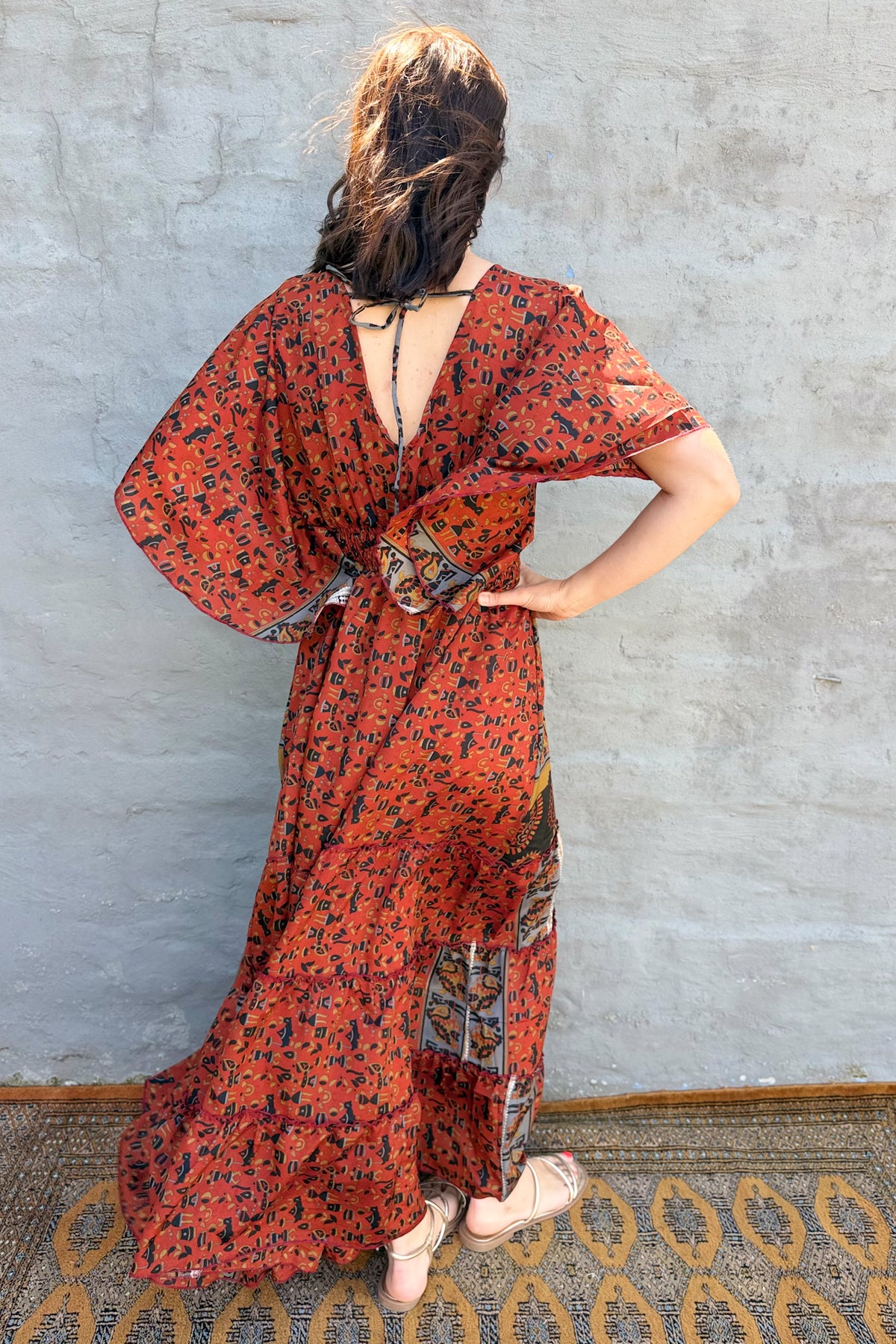 Aurora Dress In Burnt Brick