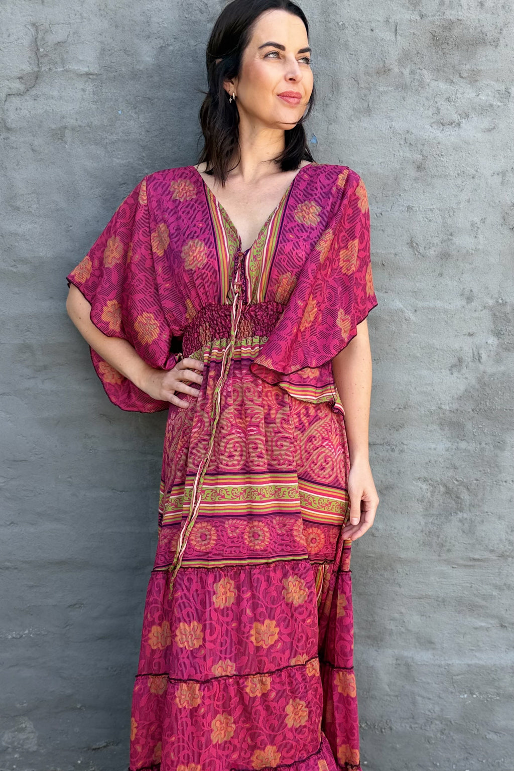 Aurora Dress In Raspberry Sorbet