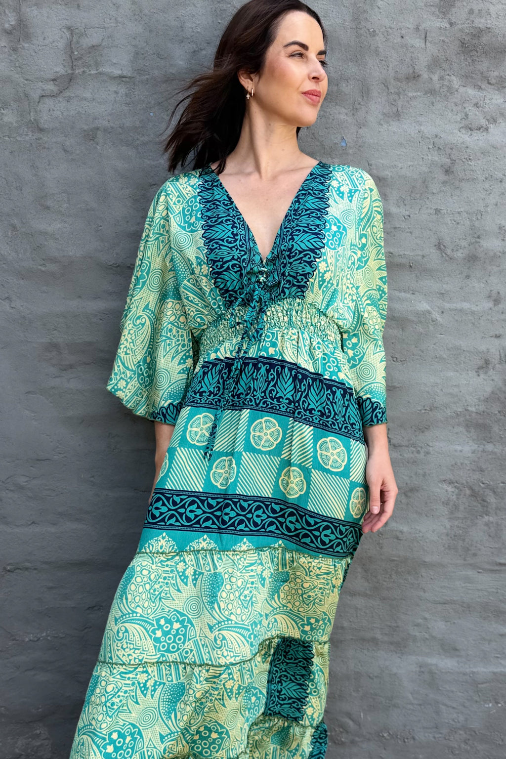 Aurora Dress In Tender Teal