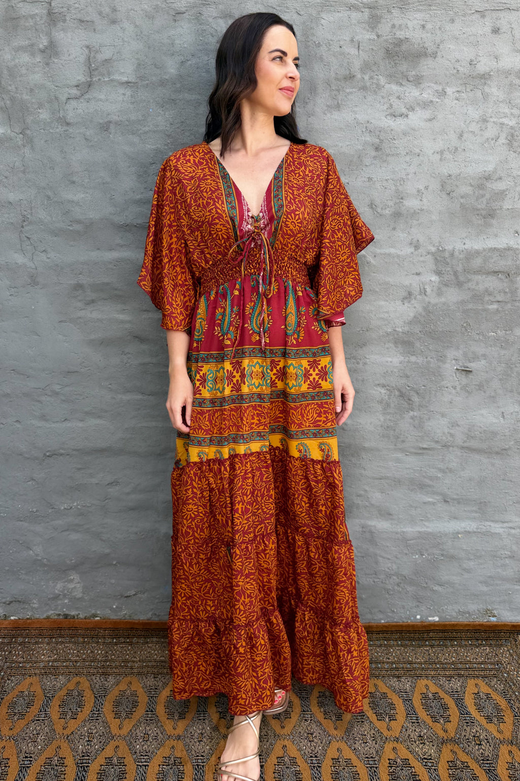 Aurora Dress In Sunset Flame