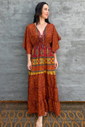 Aurora Dress In Sunset Flame