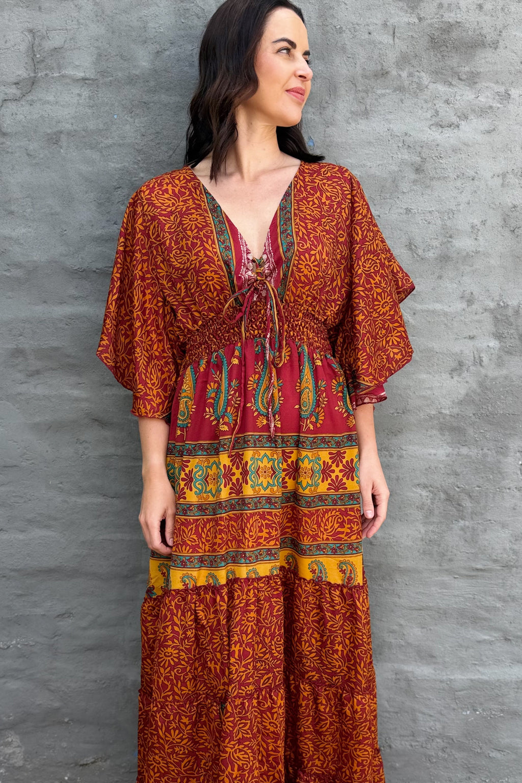 Aurora Dress In Sunset Flame