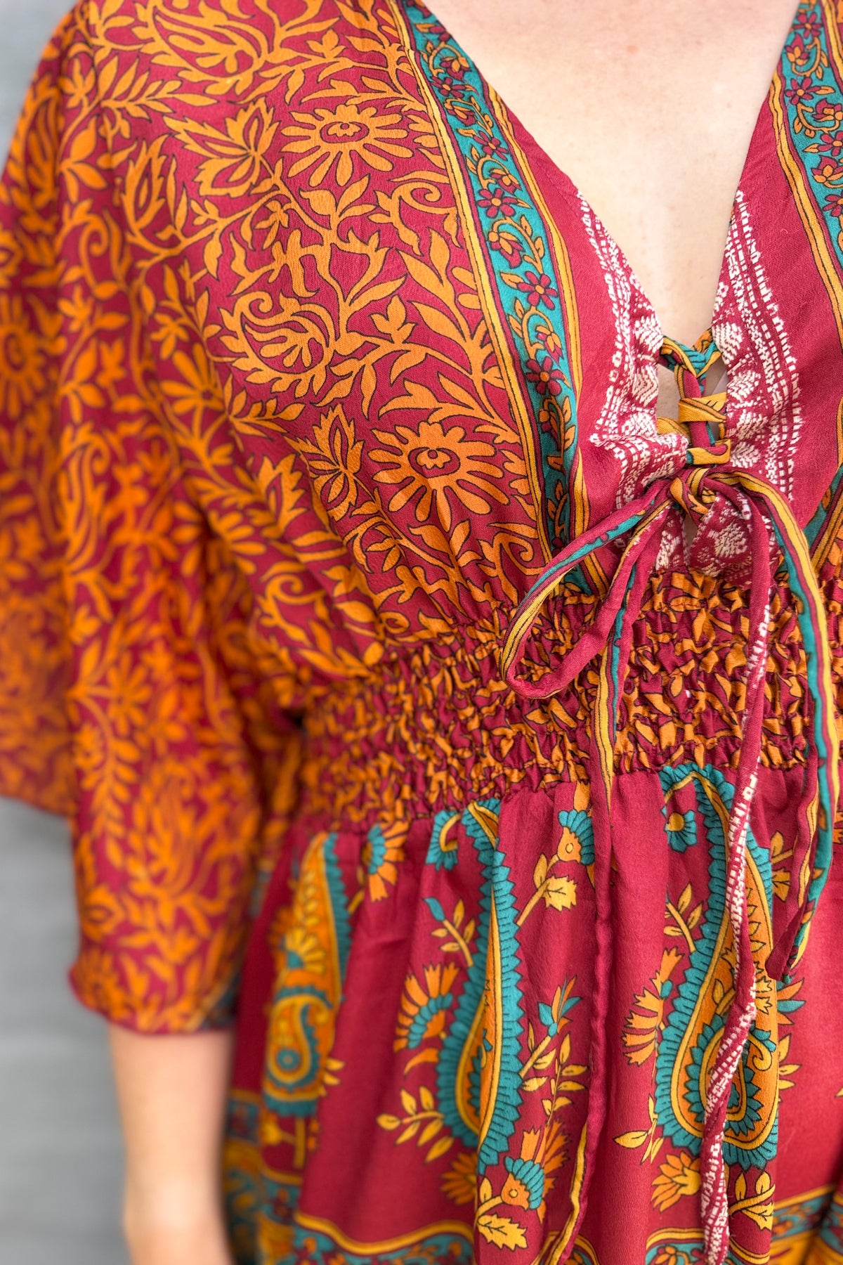 Aurora Dress In Sunset Flame