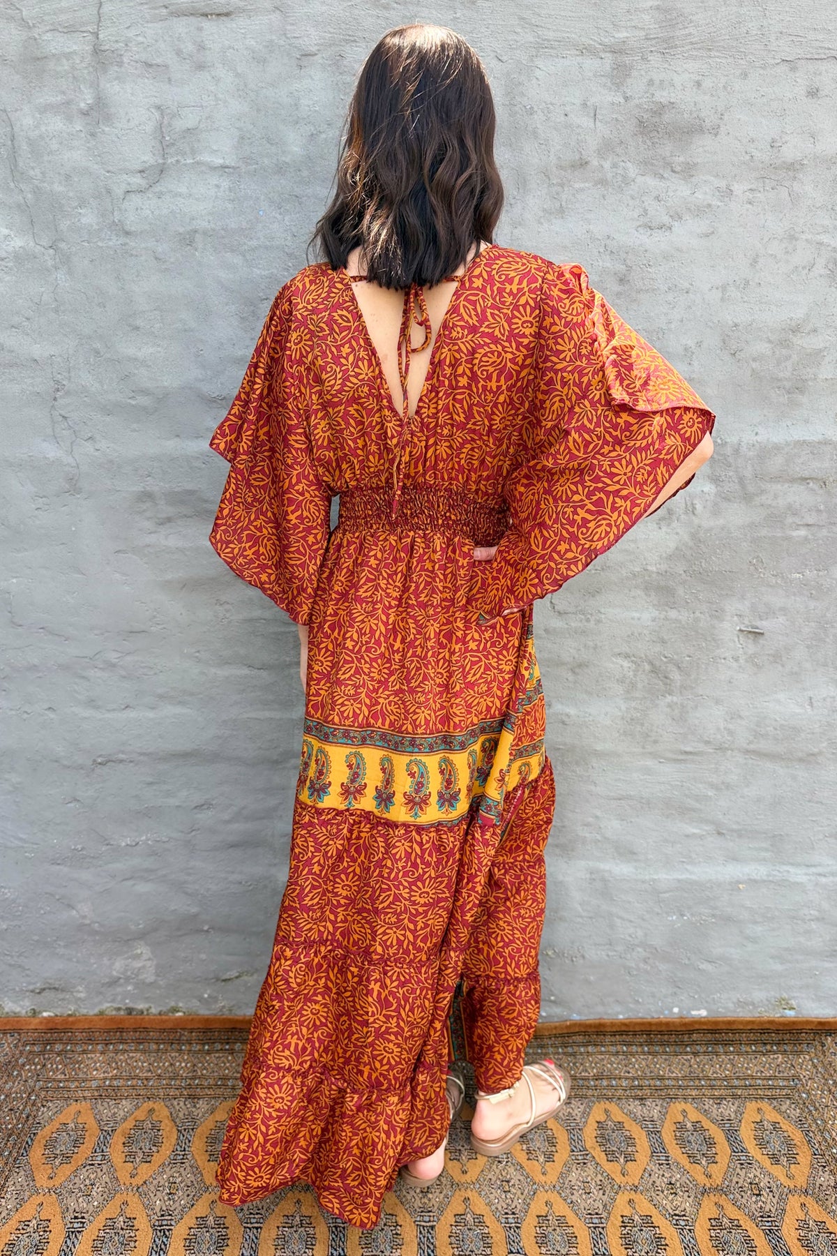 Aurora Dress In Sunset Flame