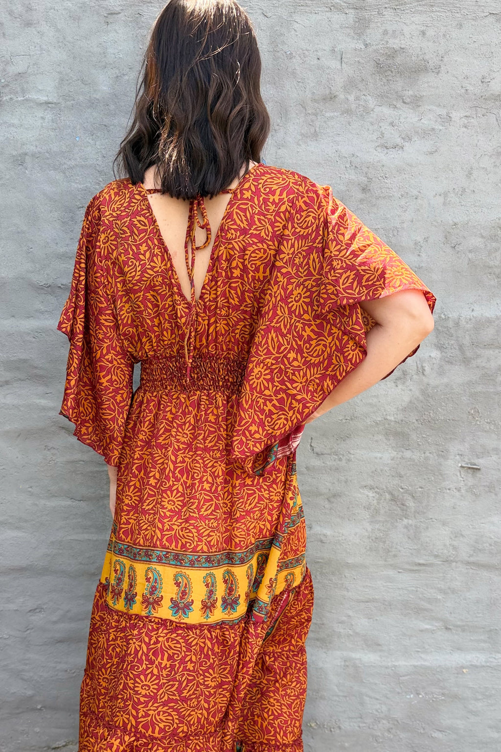 Aurora Dress In Sunset Flame
