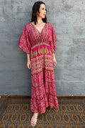 Aurora Dress In Carmine Rose