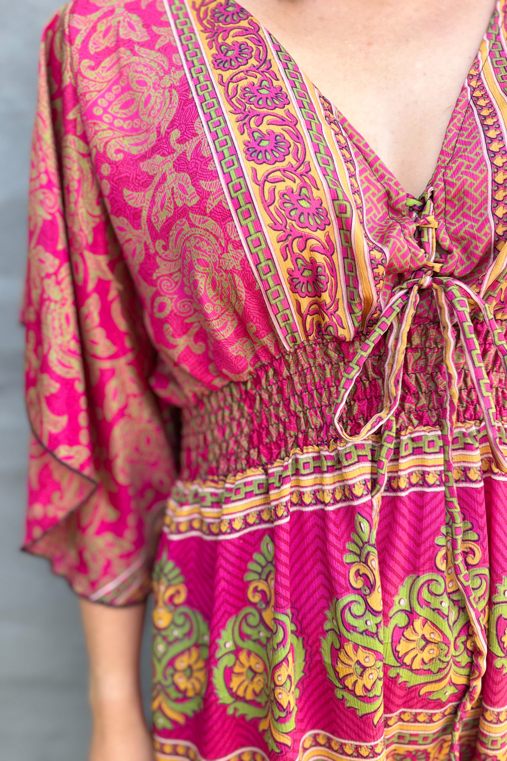 Aurora Dress In Carmine Rose