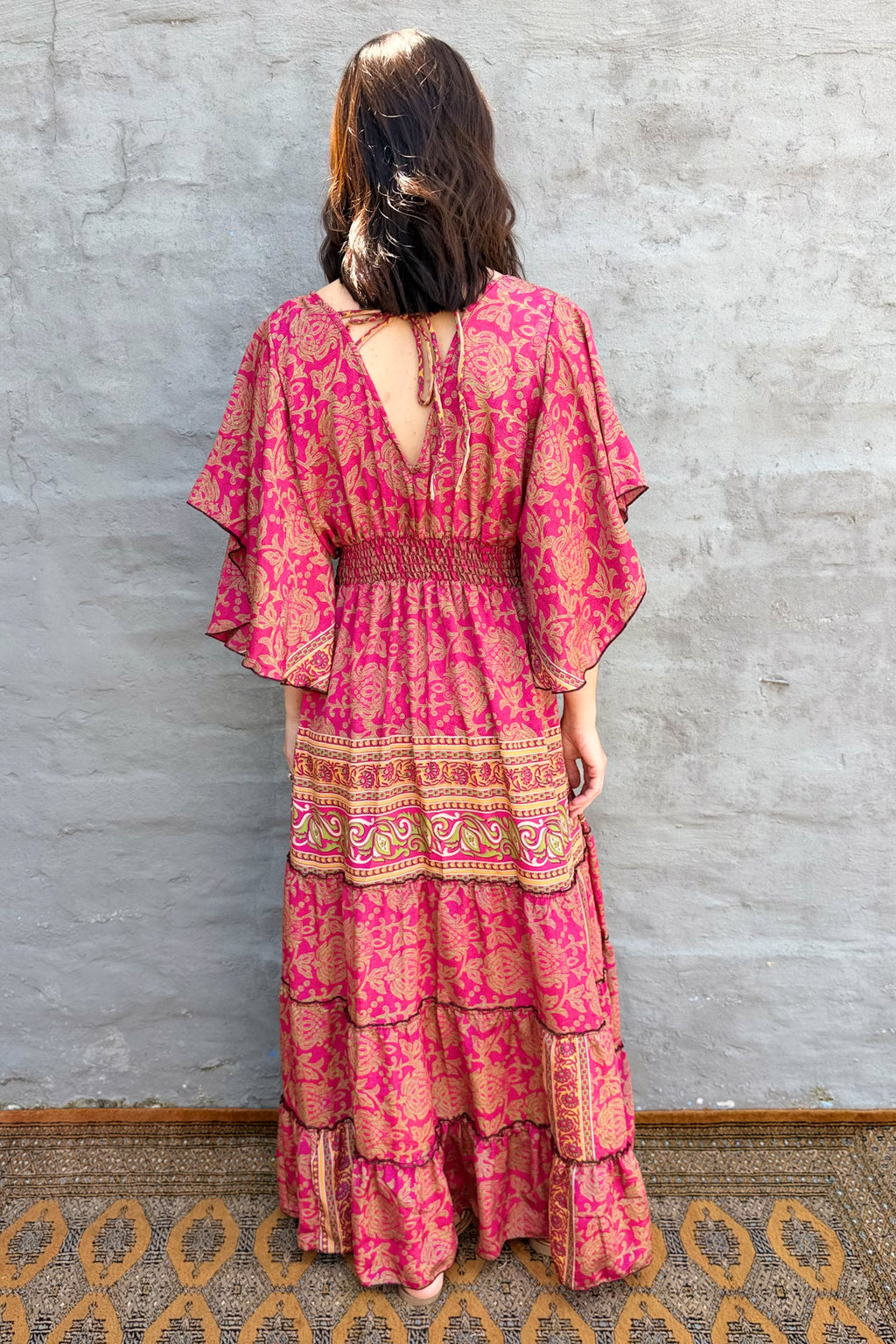 Aurora Dress In Carmine Rose