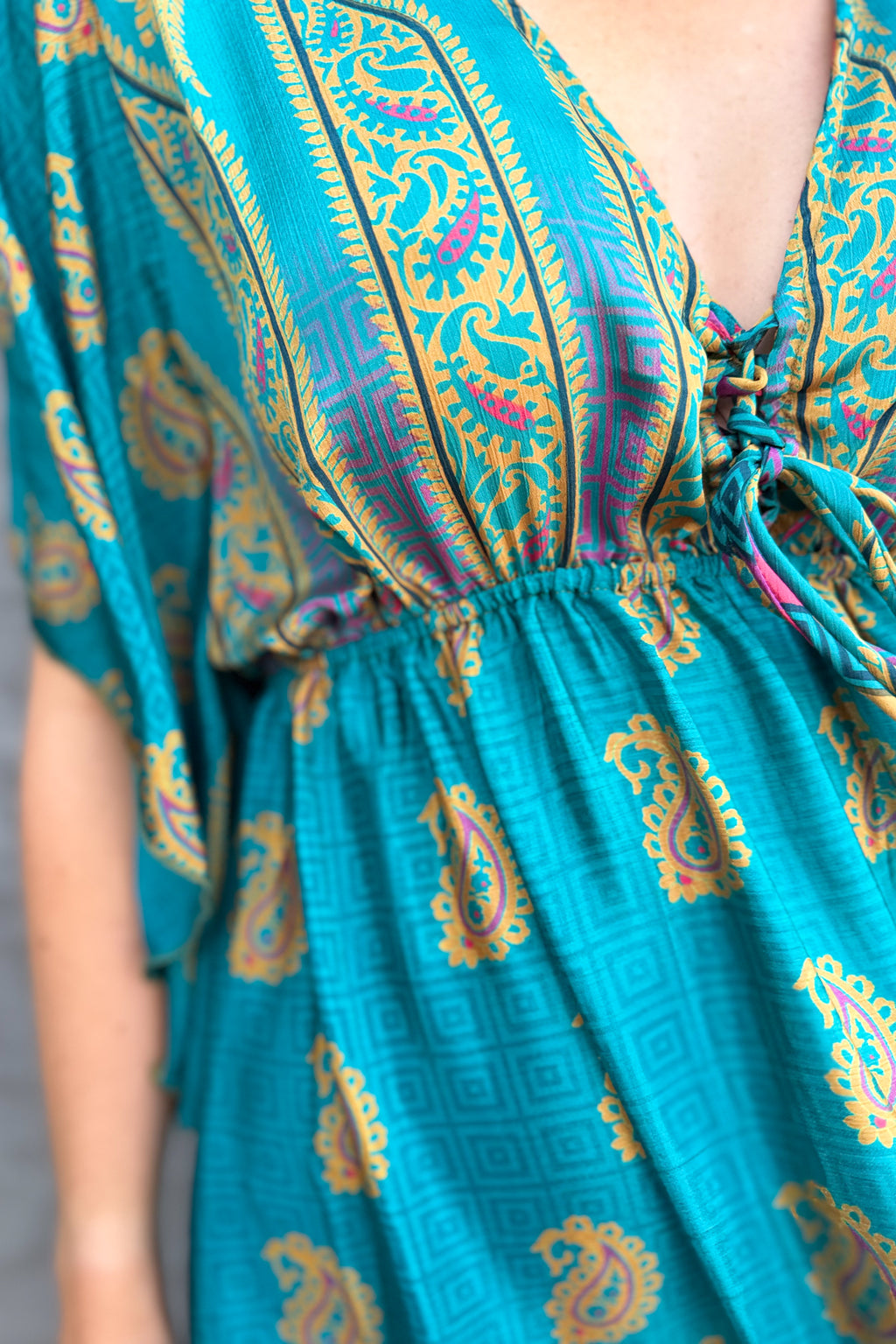 Aurora Dress In Peacock Paisley