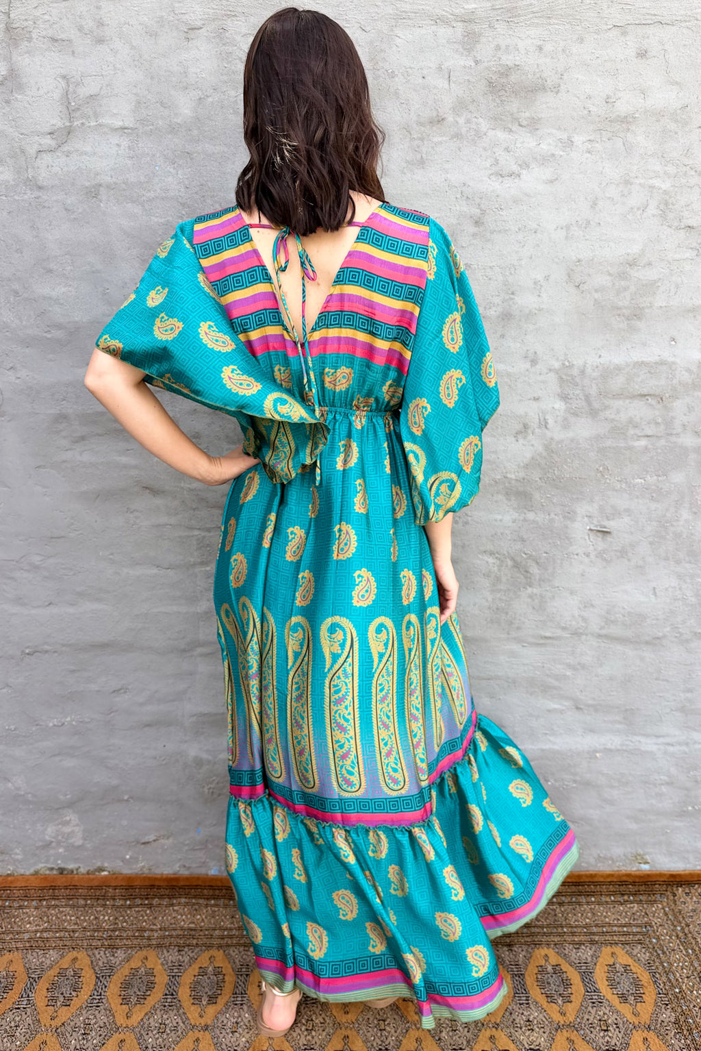Aurora Dress In Peacock Paisley