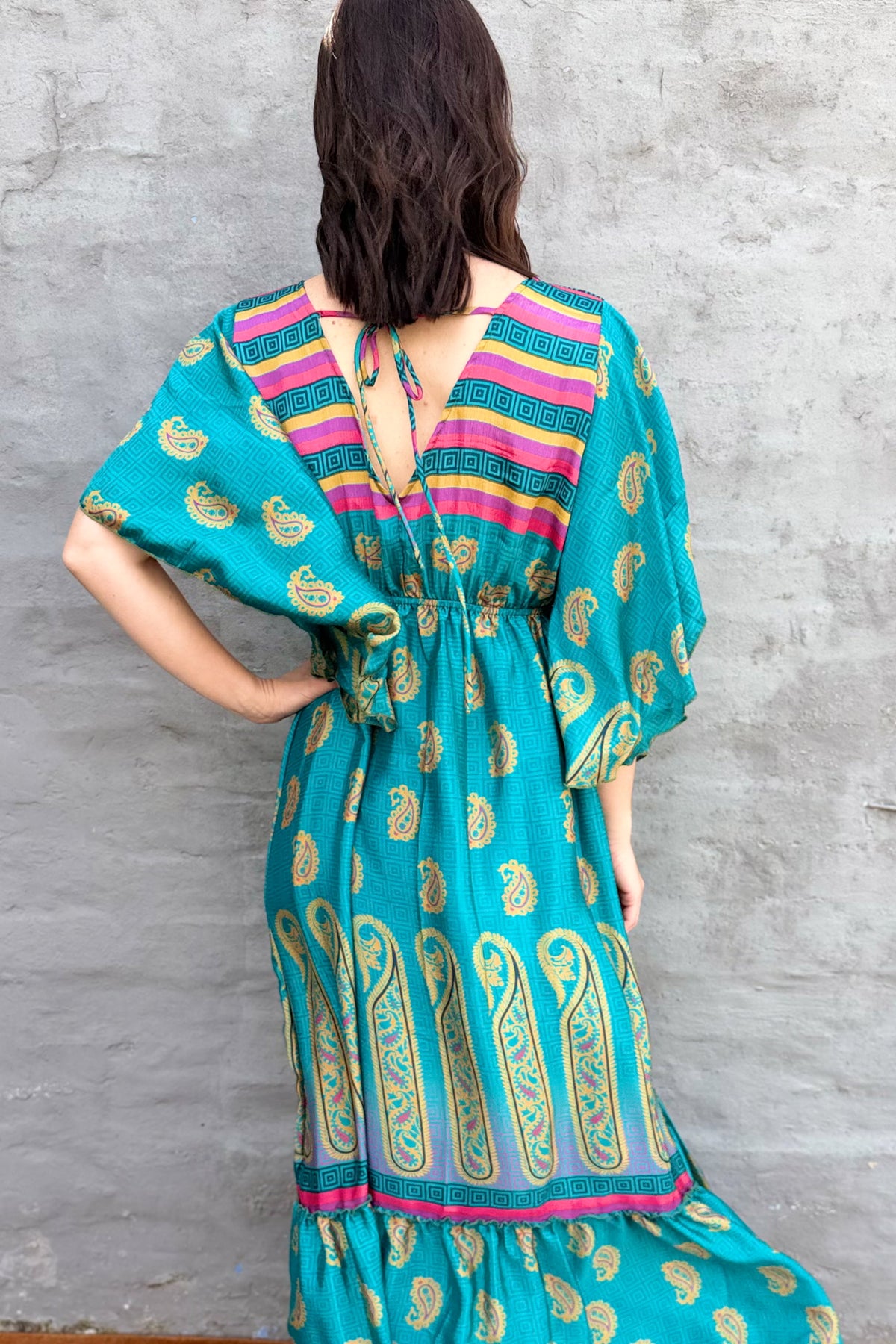 Aurora Dress In Peacock Paisley