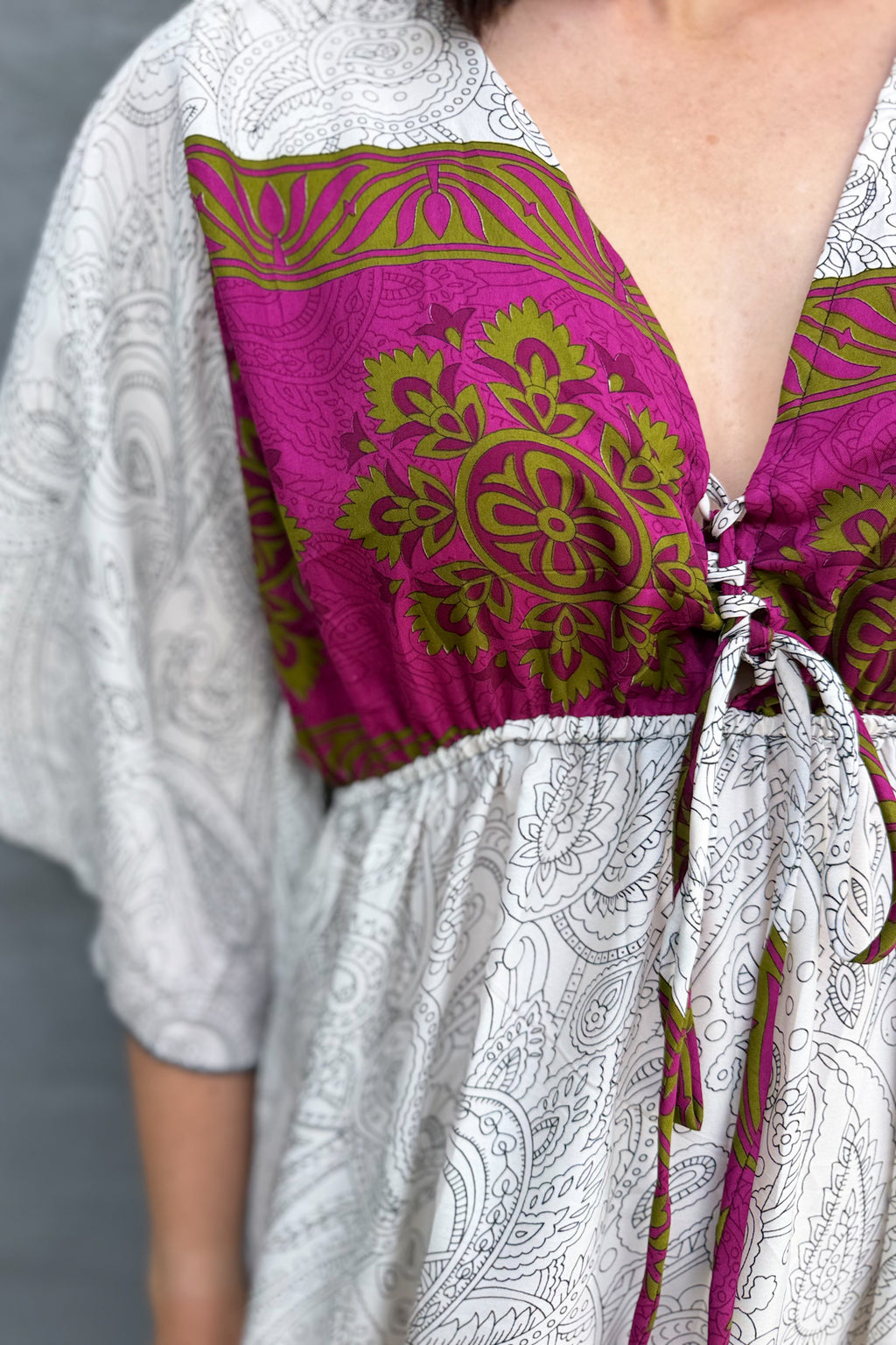 Aurora Dress In Plum Paisley