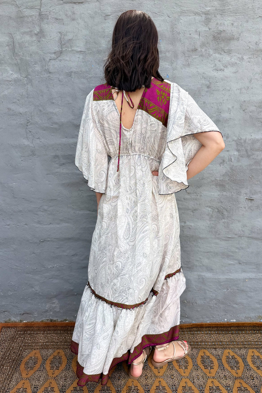 Aurora Dress In Plum Paisley