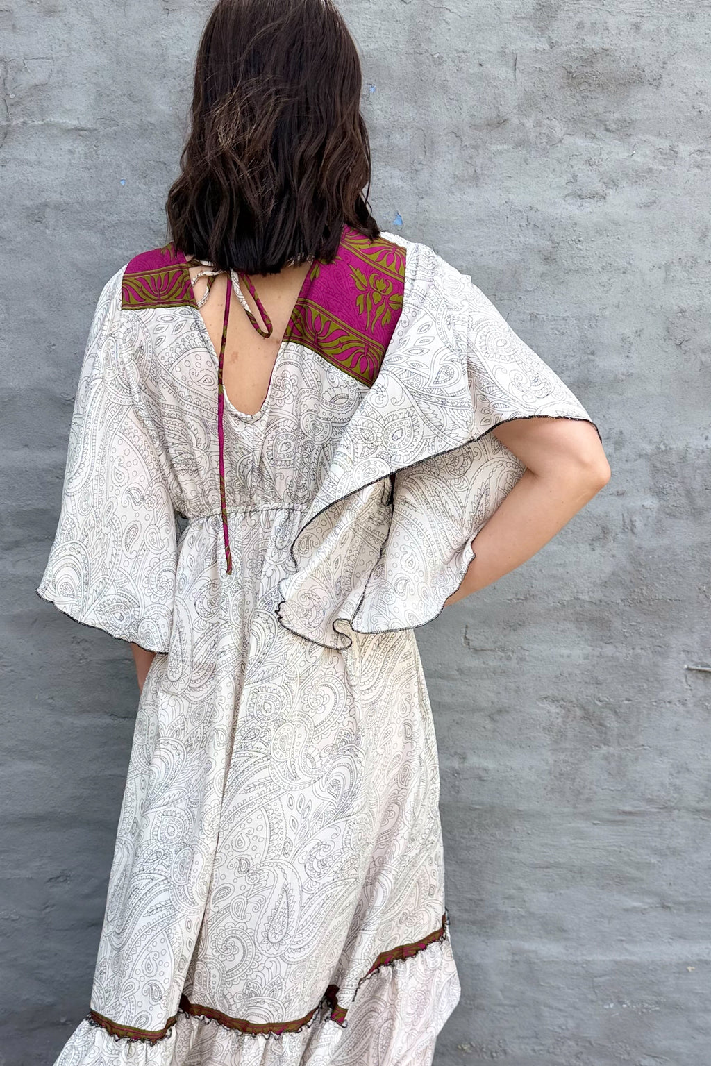 Aurora Dress In Plum Paisley