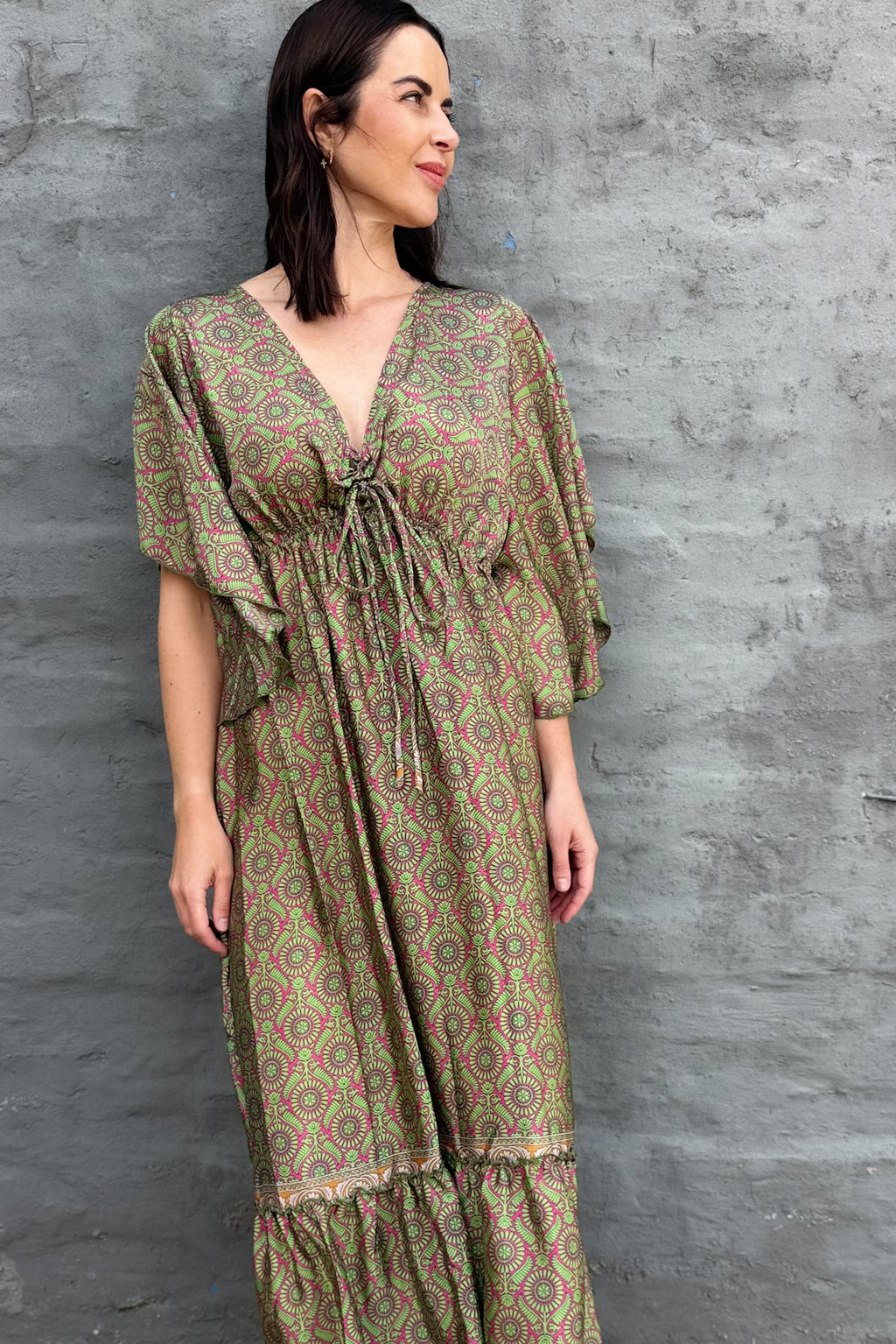 Aurora Dress In Fern Mandala