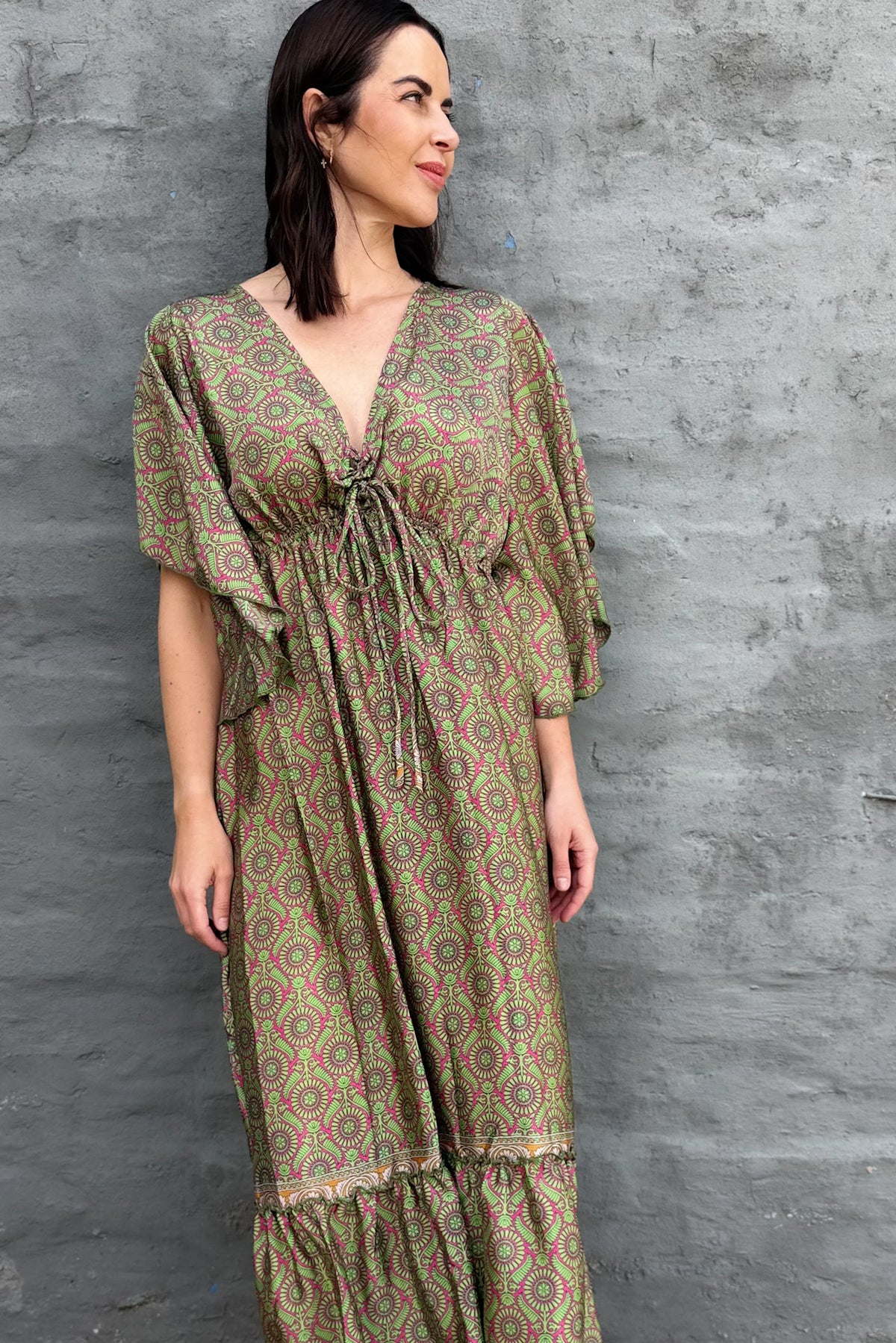 Aurora Dress In Fern Mandala