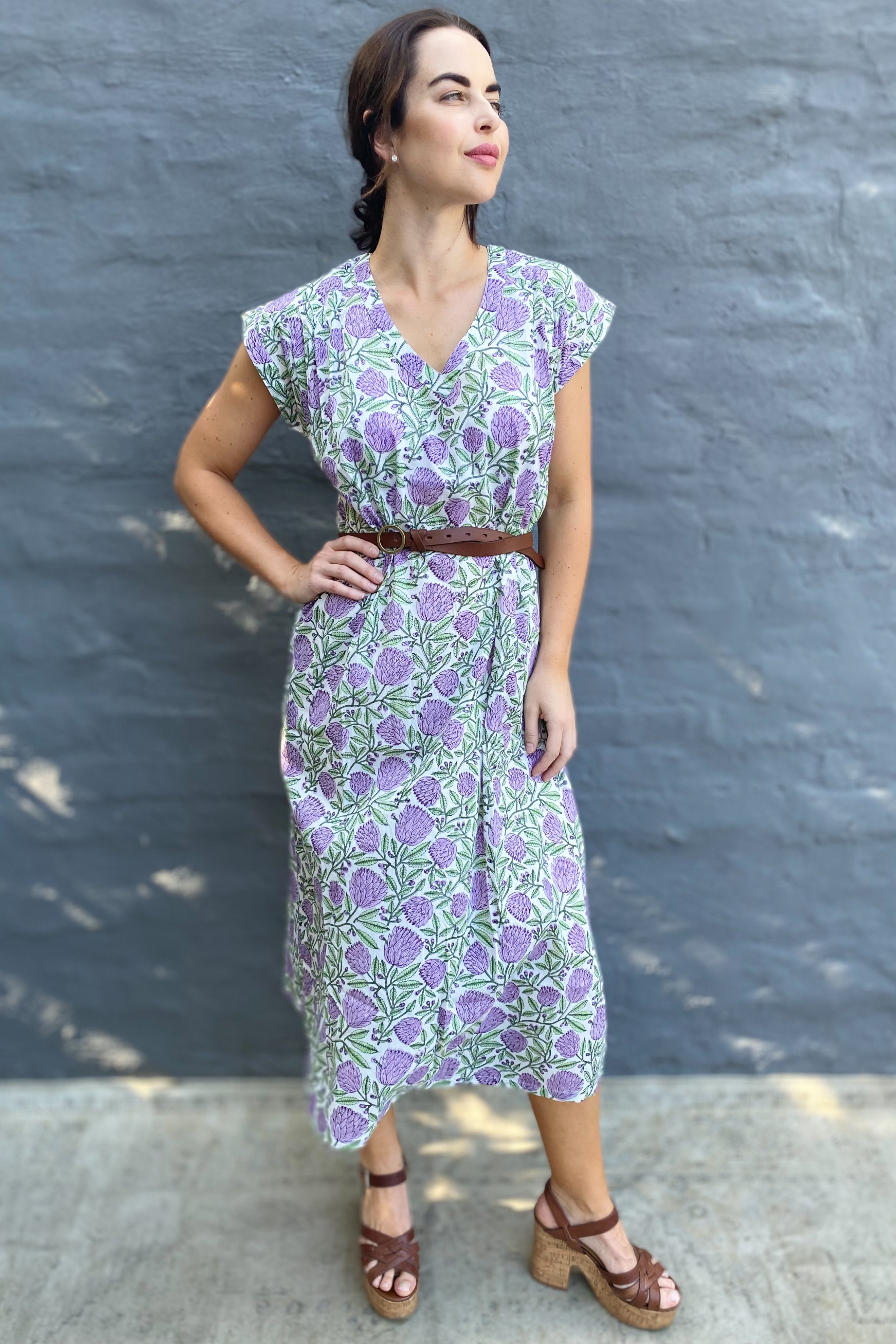 Savita Dress In Purple Protea