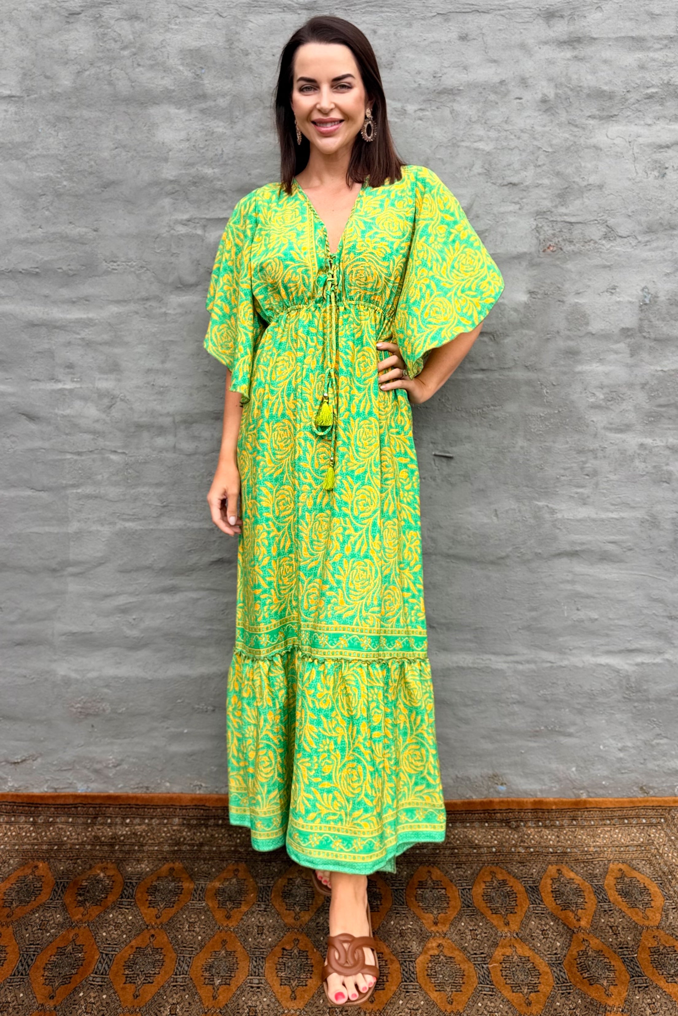 Aurora Dress In Lemon & Lime