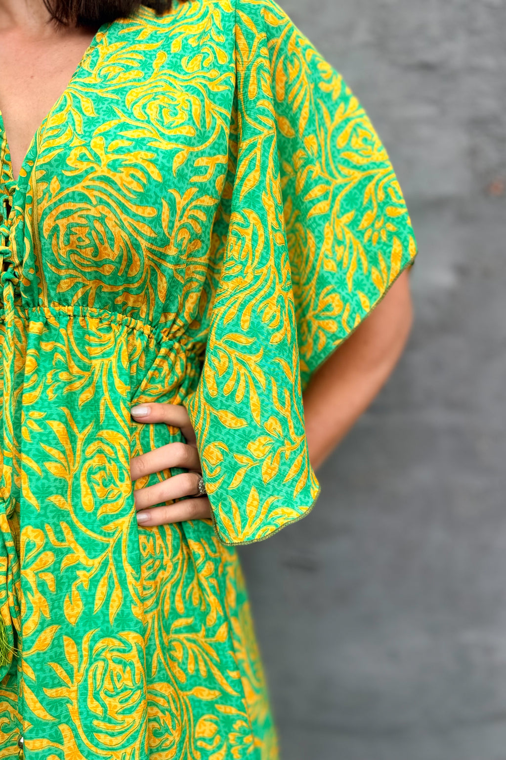 Aurora Dress In Lemon & Lime